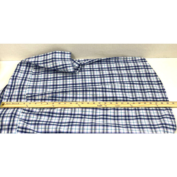 Chaps Easy Care Shirt Mens Large Blue Plaid‎ Short Sleeve Button Down Casual - Picture 9 of 10